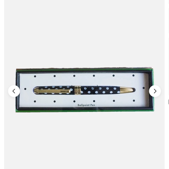 ♠️ kate spade ♠️ To-Do list Ball point pen Black White polka dot NIB - Picture 3 of 10